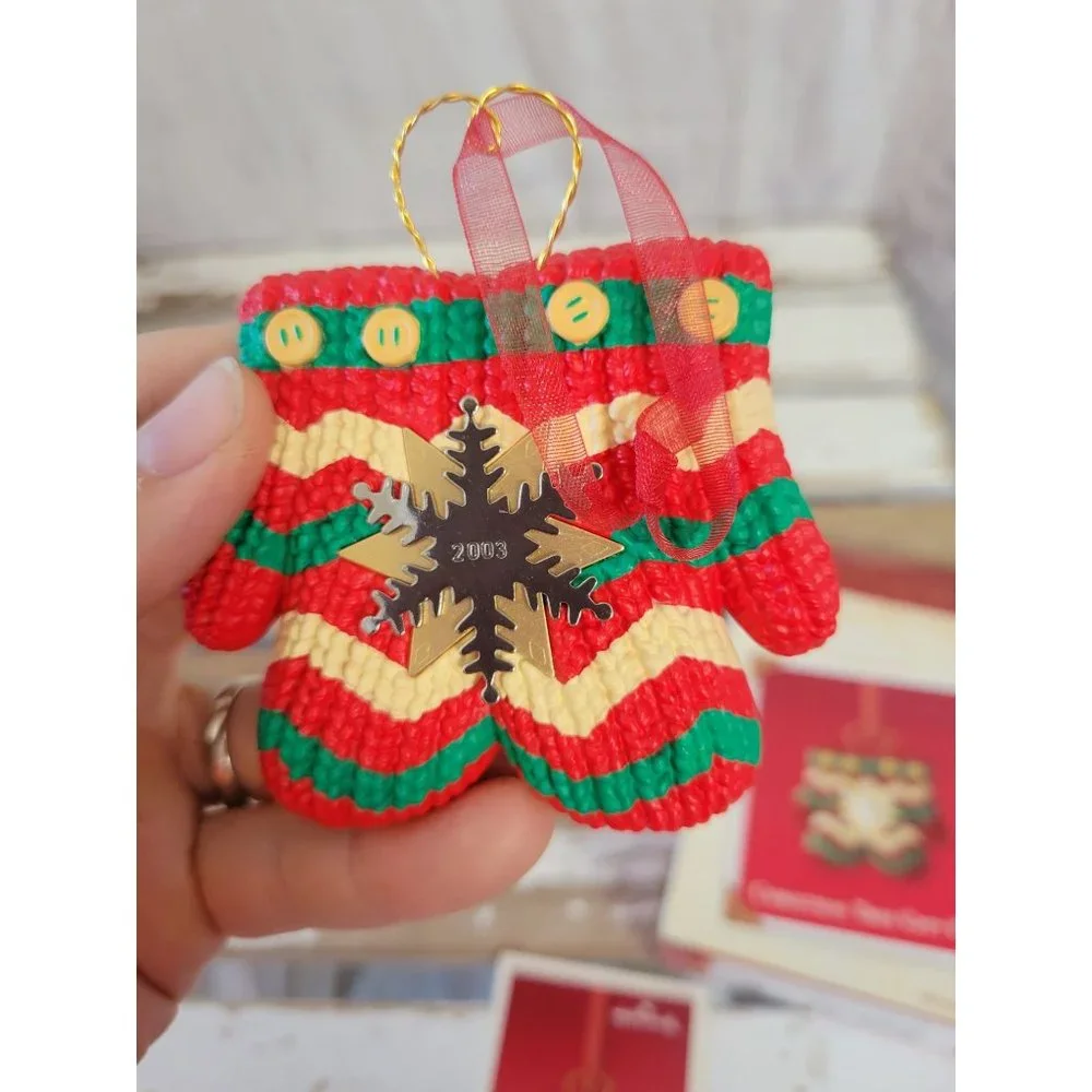 Hallmark Xmas tree gift clip‎ muffin mitten 2003 ornament Xmas tree home decor